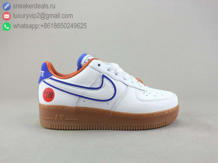 NIKE AIR FORCE 1 UPSTEP LOW C WHITE UNISEX LEATHER SKATE SHOES